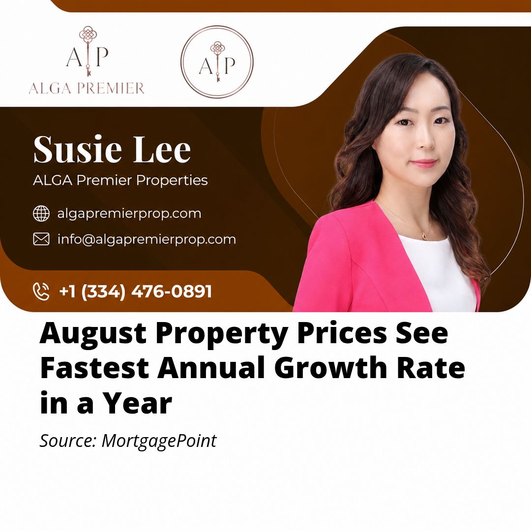 August Property Prices See Fastest Annual Growth Rate in a Year